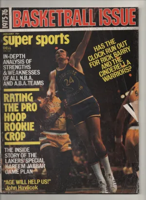 [1 of 1] 1975-76 Super Sports - Basketball Issue "The Insider Story of the Laker's Special Kareem Jabbar Game Plan"