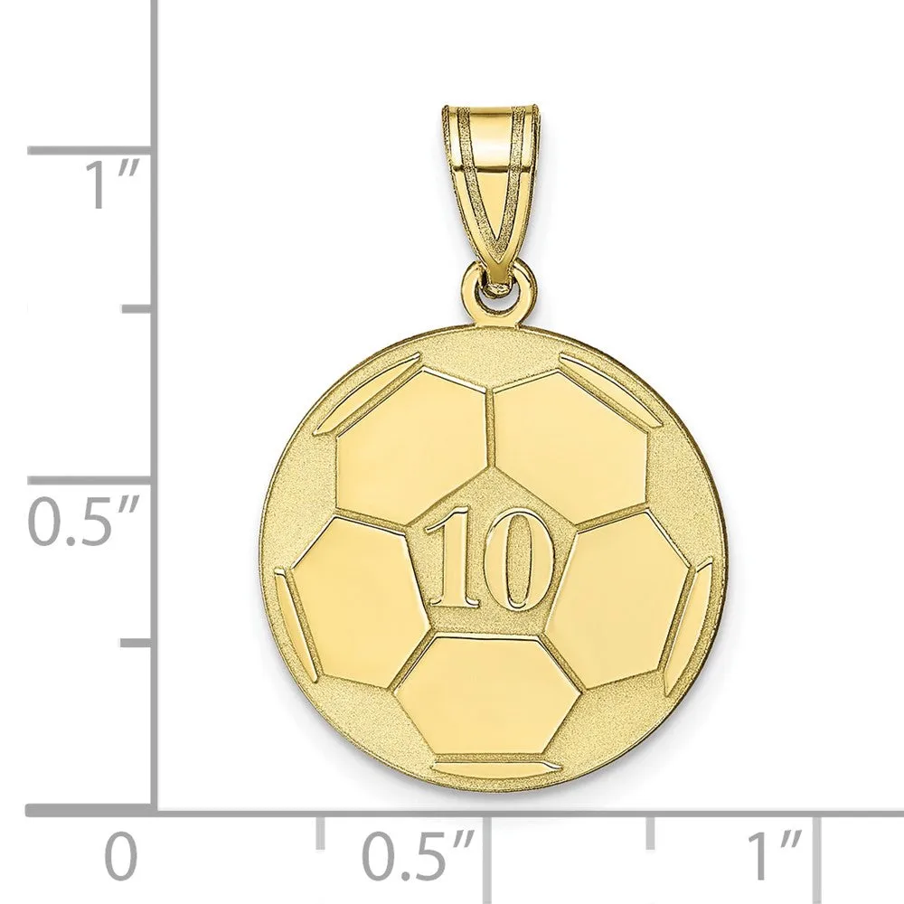 10KY Personalized Soccer Pendant