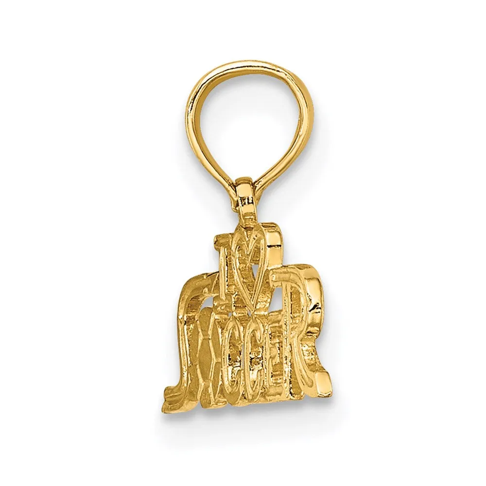 14K I HEART SOCCER Charm
