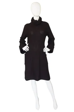 1970s Cable Knit Chloe Chocolate Dress