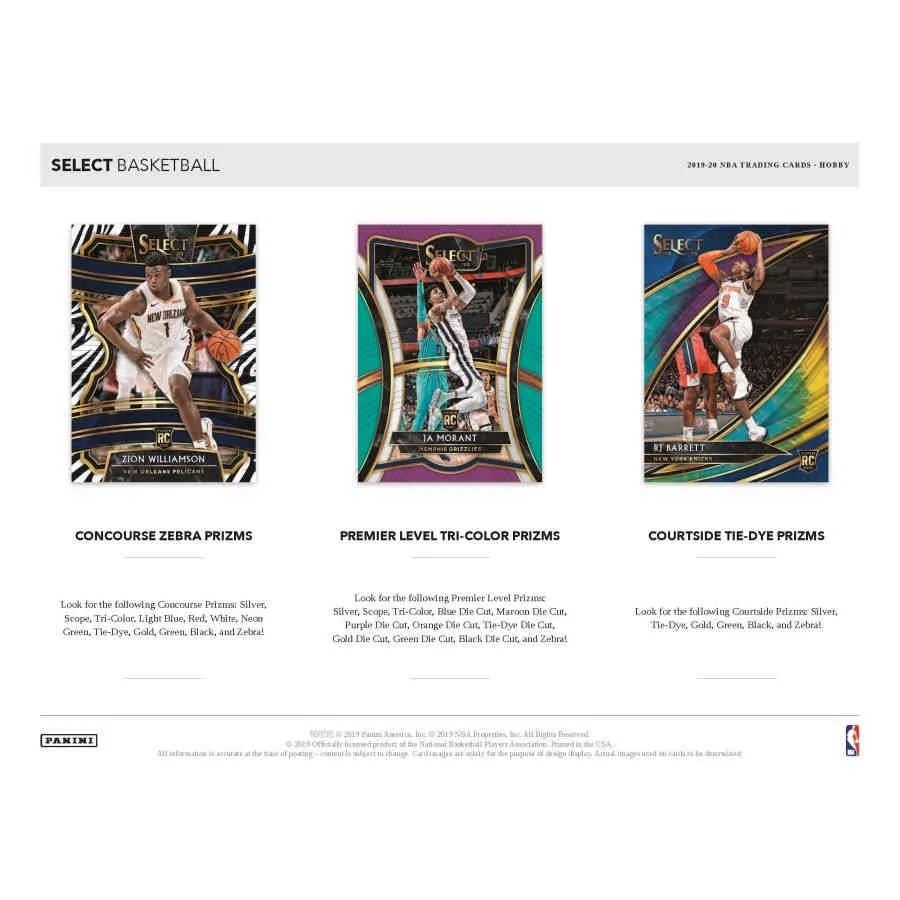 2019-20 Panini Select Basketball Hobby Box