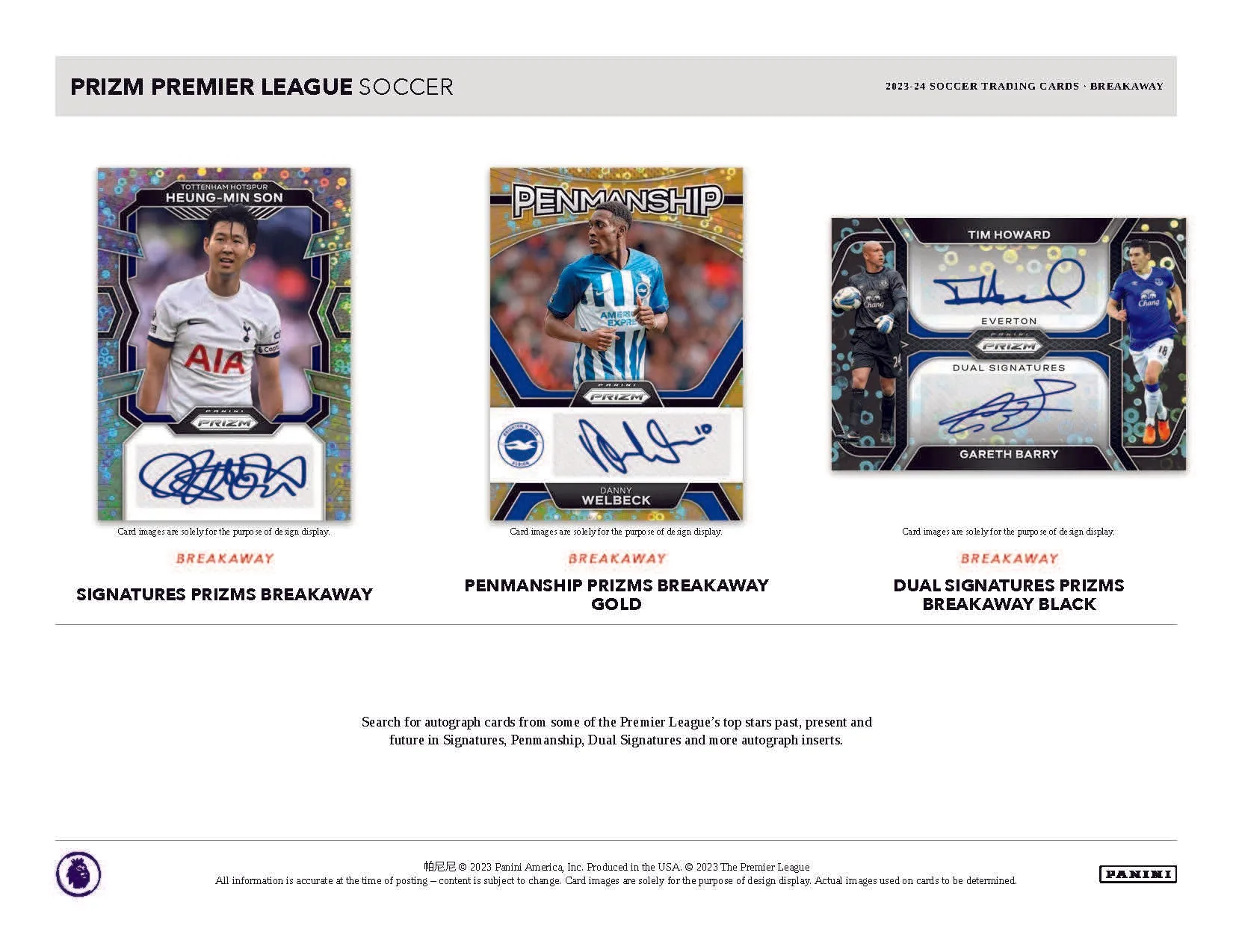 2023-24 Panini Prizm Premier League EPL Soccer Breakaway