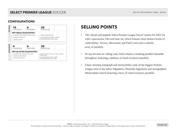 2023-24 Panini Select Premier League Soccer Blaster Box