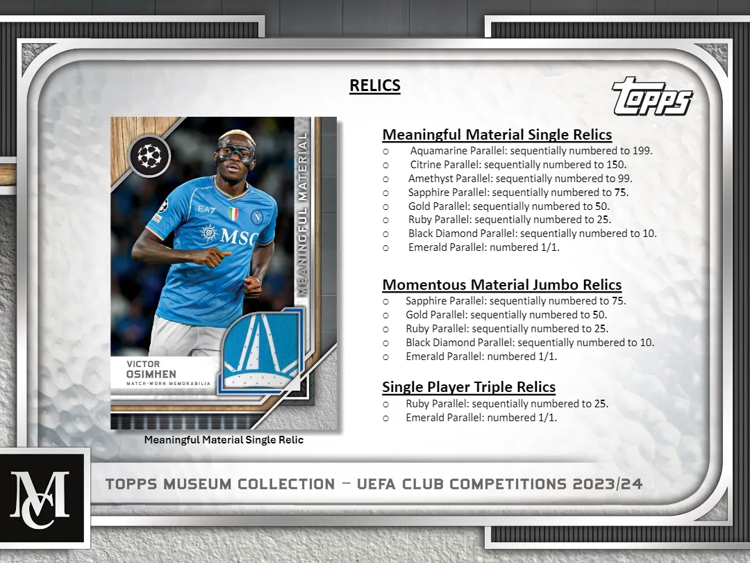 2023-24 Topps Museum Collection UEFA Champions League