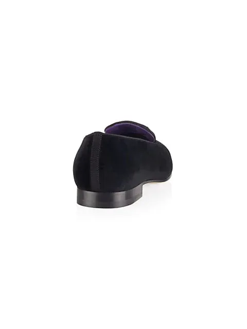 $800 RALPH LAUREN PURPLE LABEL - POLO "ALONZO" BEAR Black Loafers - 8.5