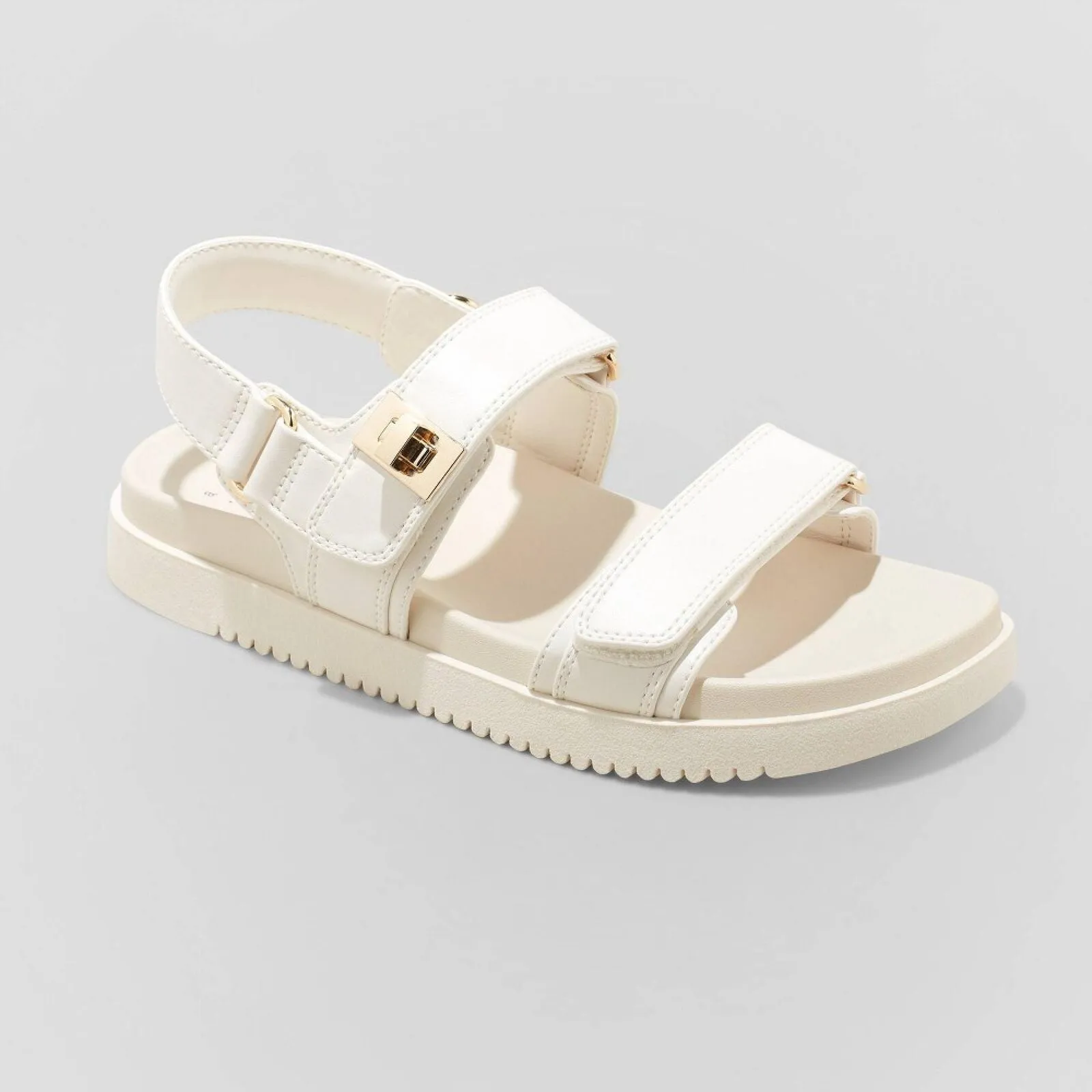 A New Day Women's Jonie Ankle Strap Footbed Sandals 87539242 Off white 8M