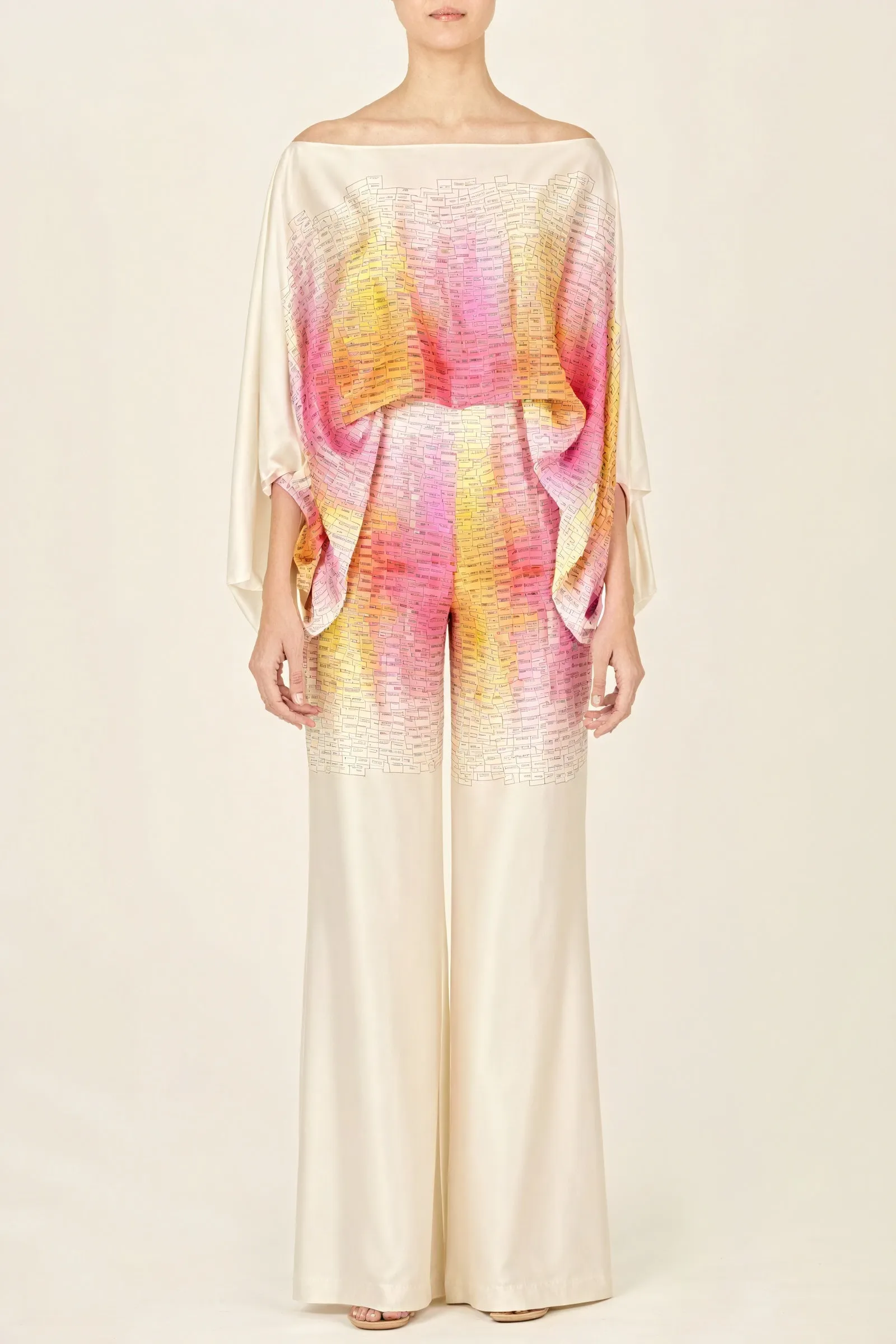 Abstract Print Two-Piece Suit