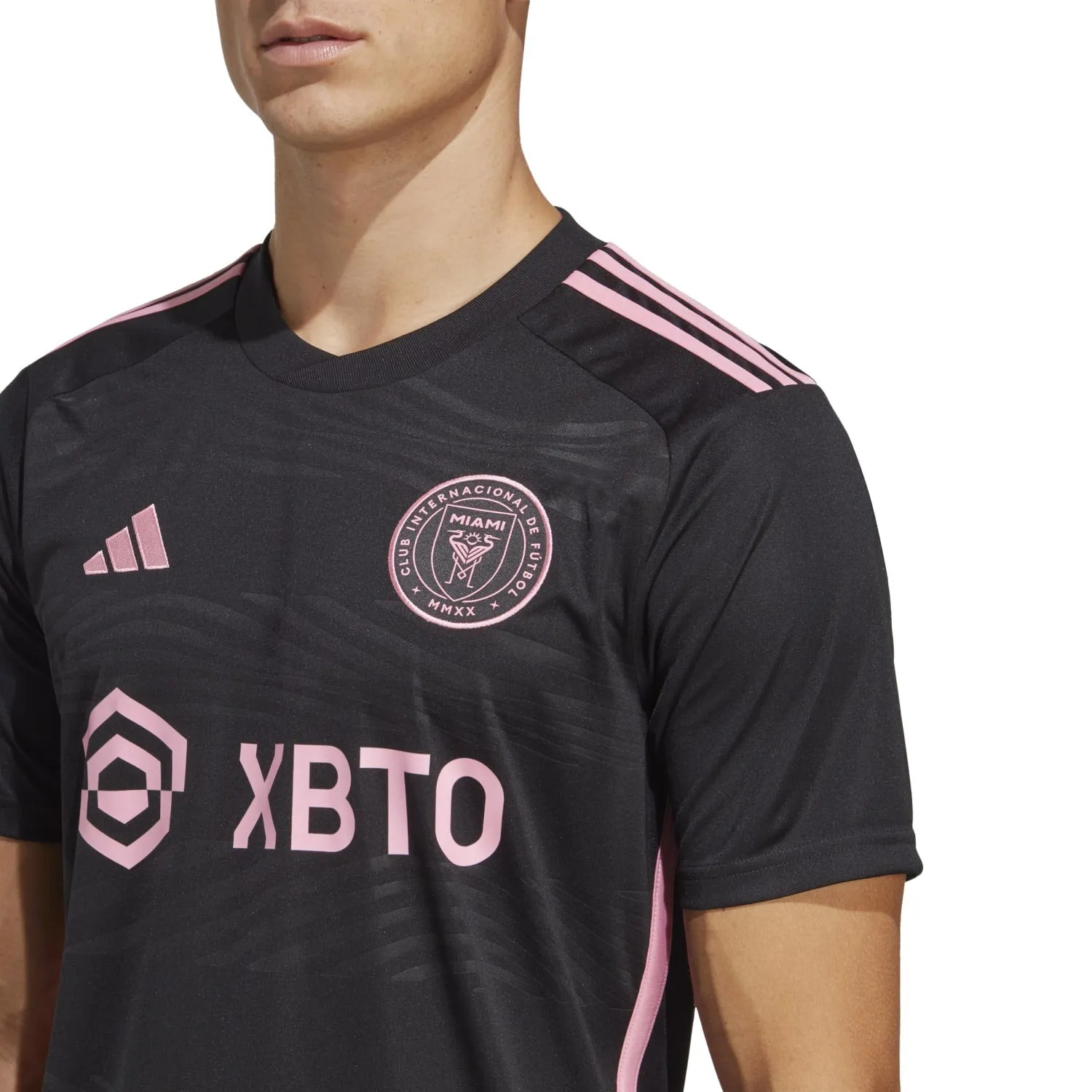 Adidas Men Inter Miami CF 23/24 MLS Away Black Pink Jersey HI1888