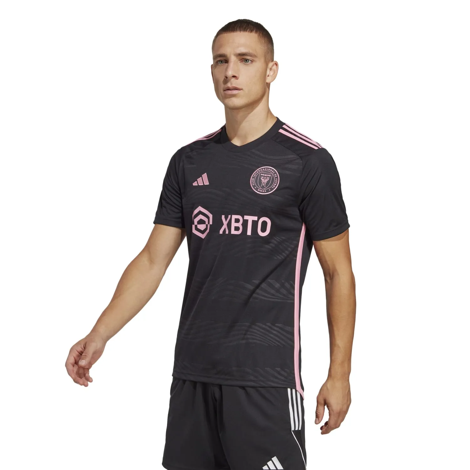 Adidas Men Inter Miami CF 23/24 MLS Away Black Pink Jersey HI1888