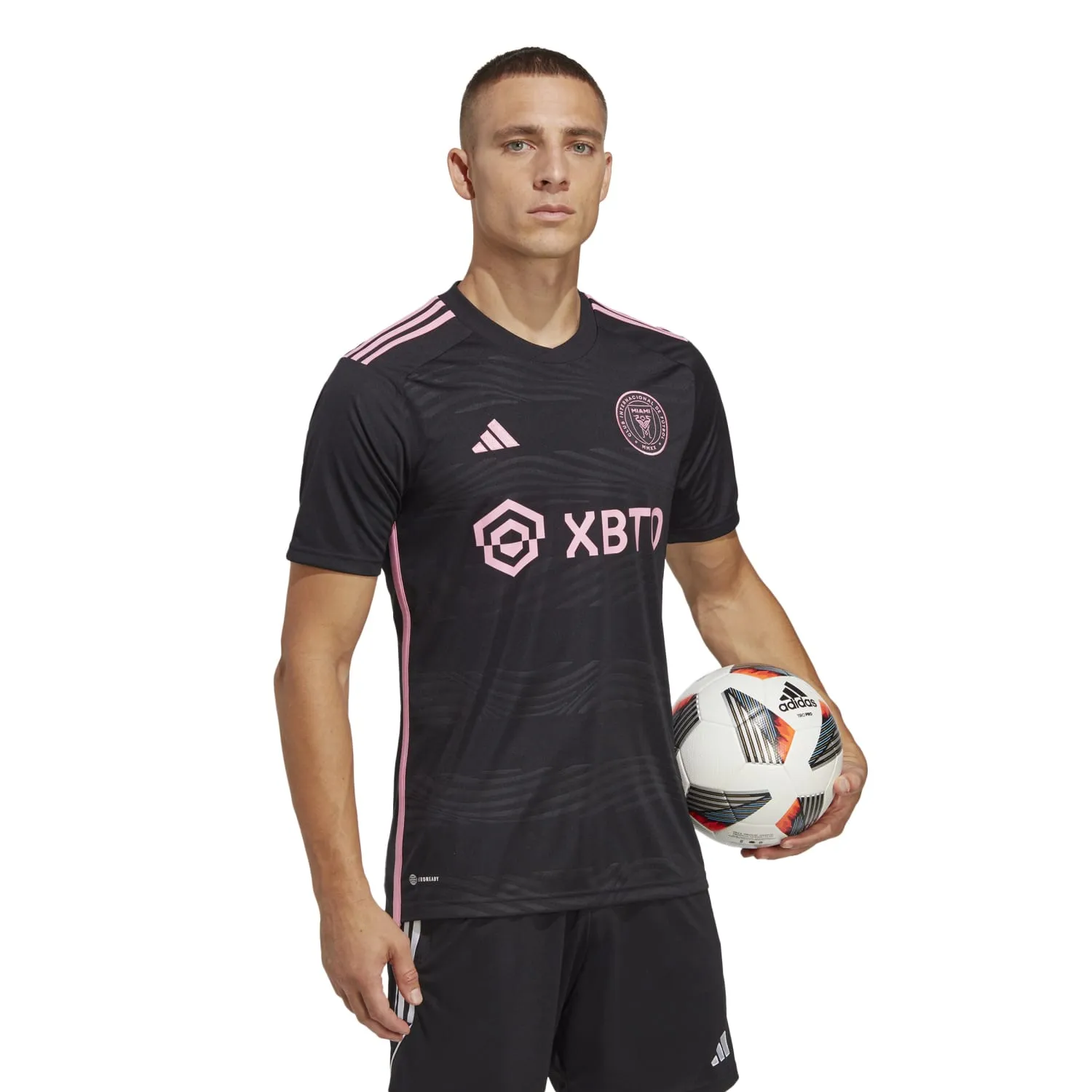 Adidas Men Inter Miami CF 23/24 MLS Away Black Pink Jersey HI1888