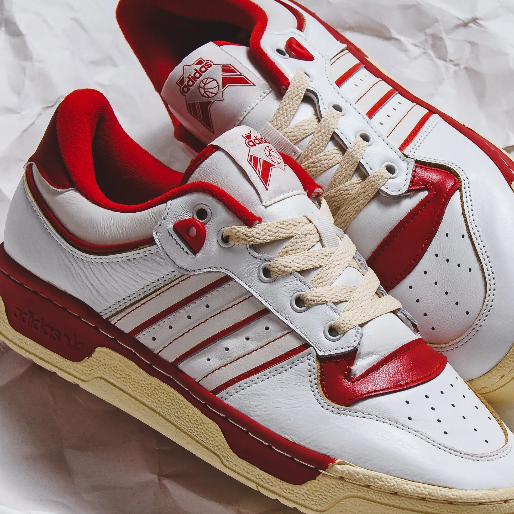 Adidas Originals Men Rivalry Low 86 White Red GZ2557