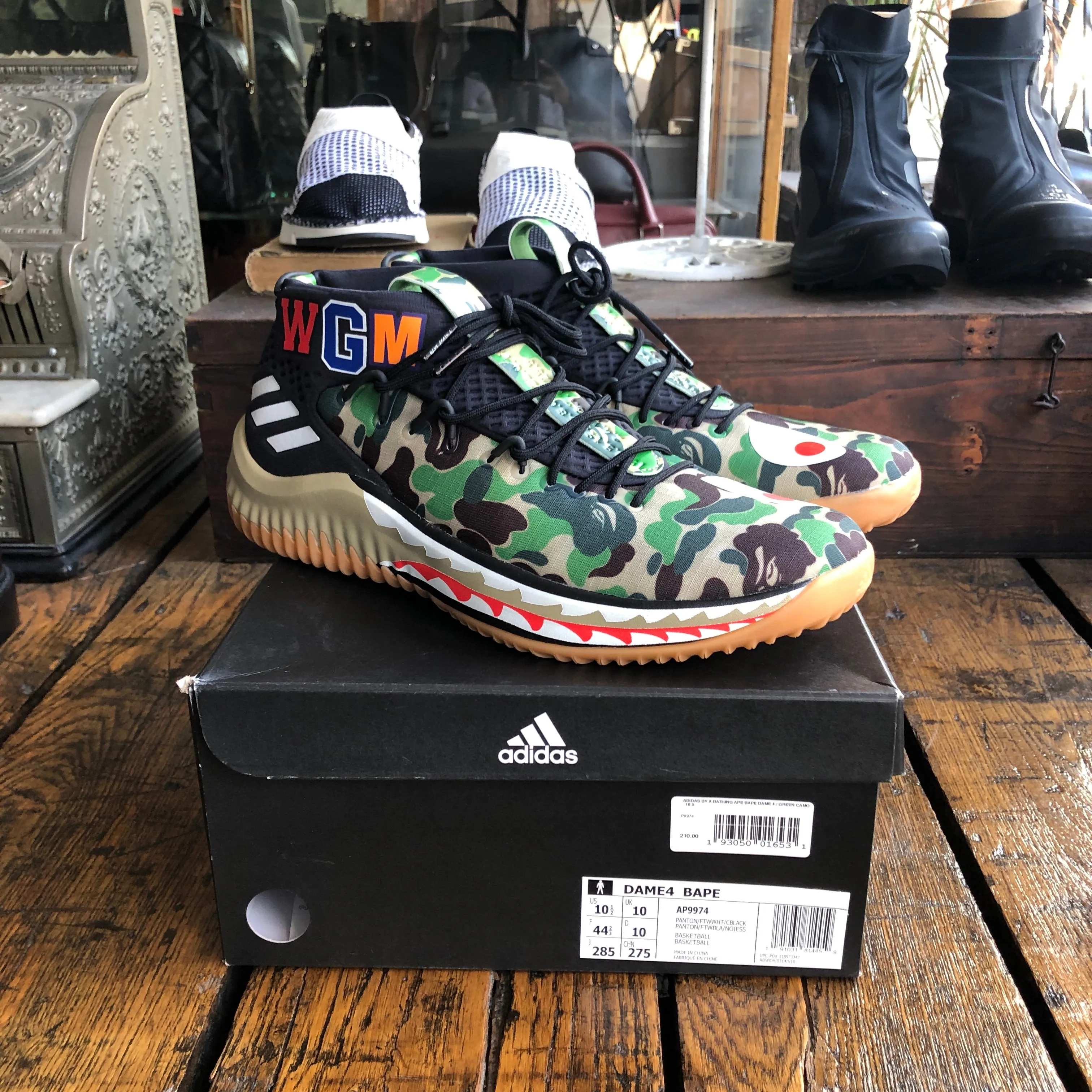 Adidas x Bape Dame 4 Green Camo - 10.5