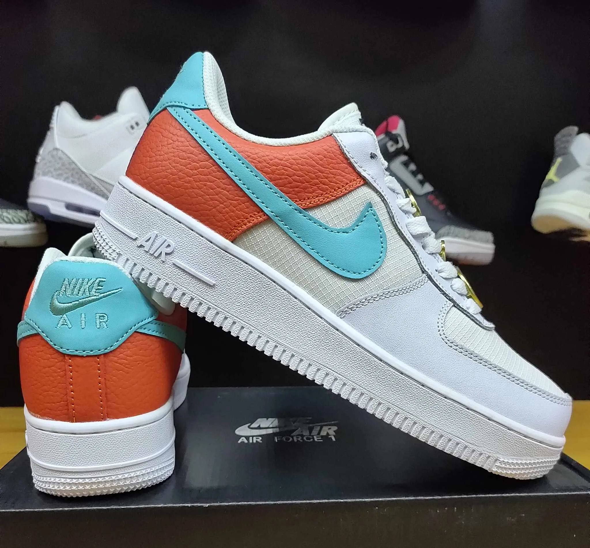 Air Force 1 White Aqua Clay