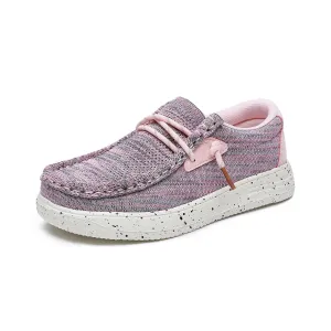 Apakowa Kids Boys Girls Loafers Slip-On Casual Walking Shoes-XFQ127-Pink