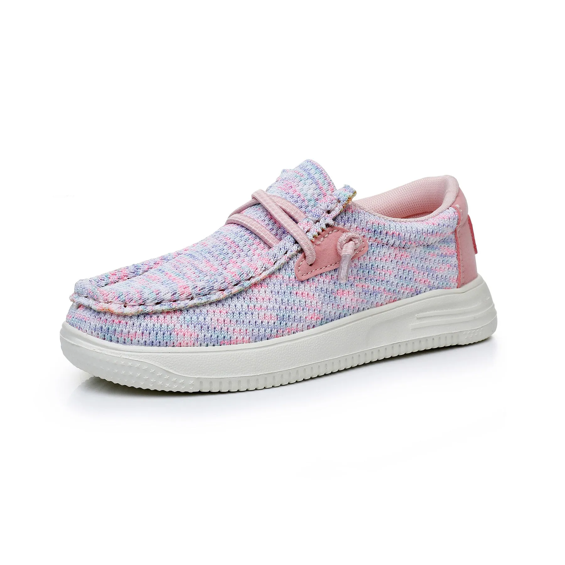 Apakowa Kids Boys Girls Loafers Slip-On Casual Walking Shoes-XFQ520-Rainbow