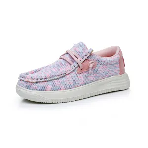 Apakowa Kids Boys Girls Loafers Slip-On Casual Walking Shoes-XFQ520-Rainbow
