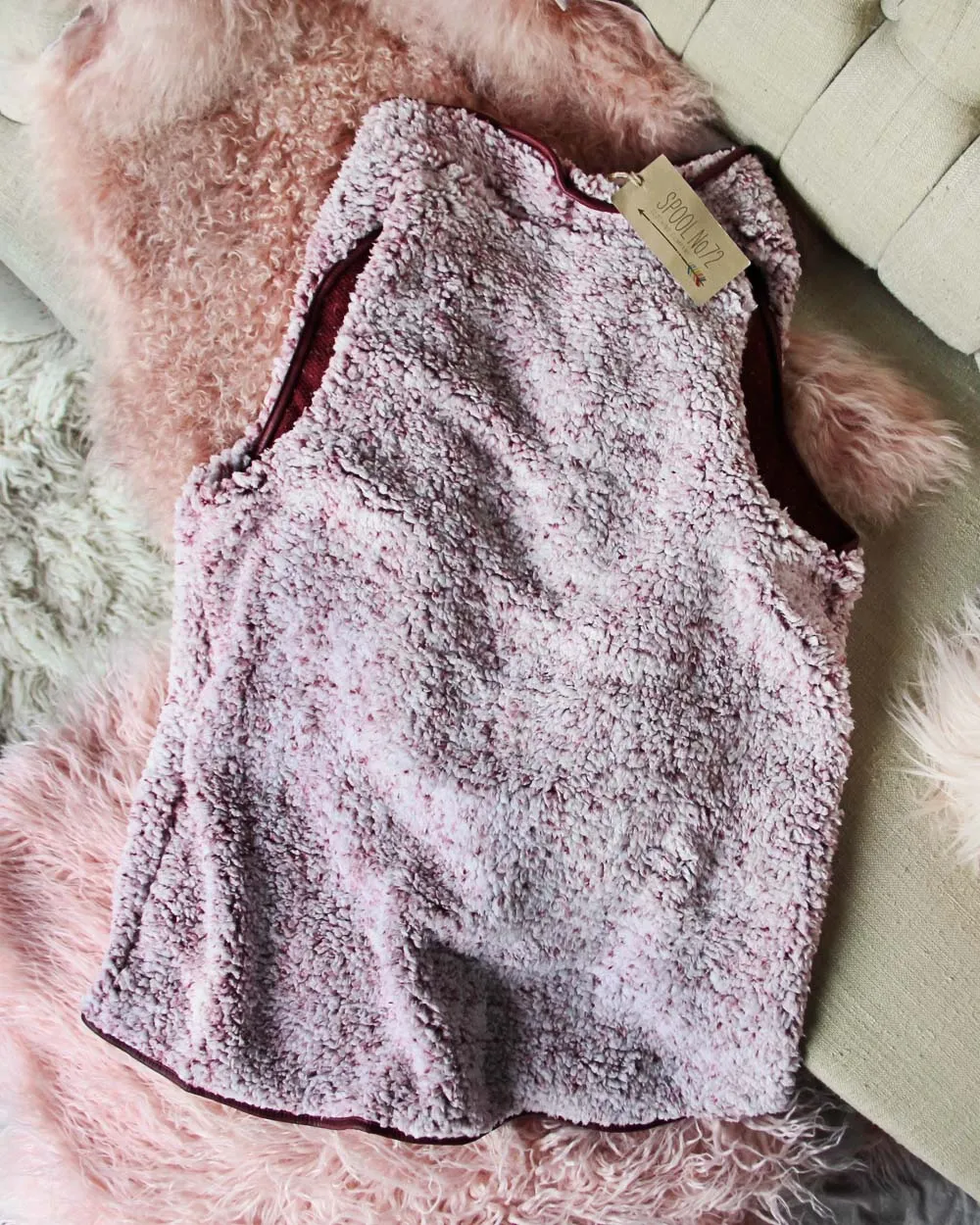 Arctic Sherpa Vest in Wine