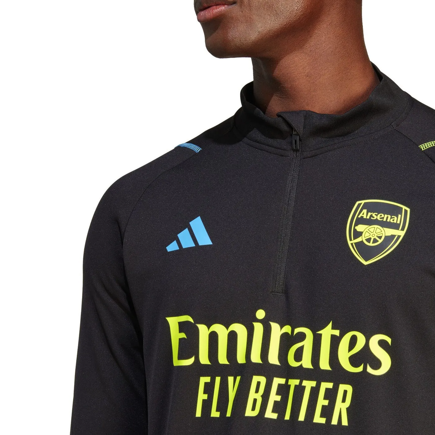 Arsenal black training technical soccer tracksuit 2023/24 - Adidas
