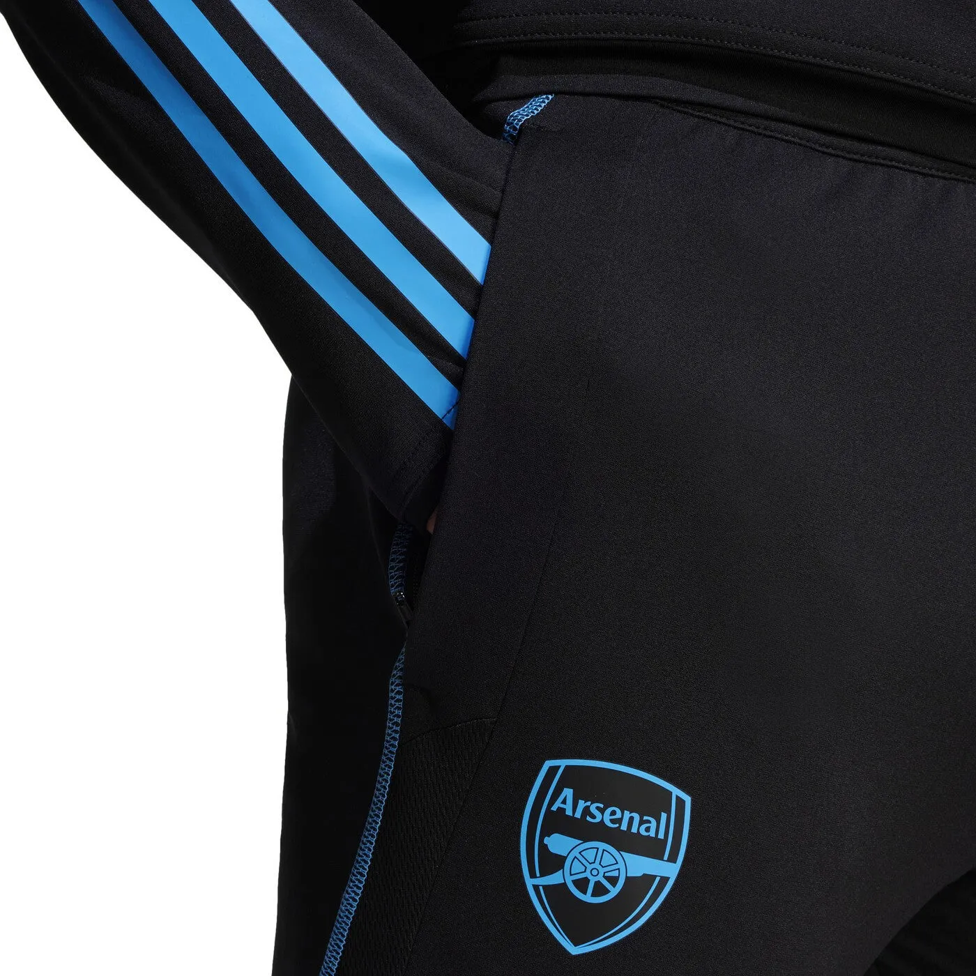 Arsenal black training technical soccer tracksuit 2023/24 - Adidas