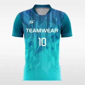 Azure-Blue-2-Men’s Sublimated Soccer Jersey