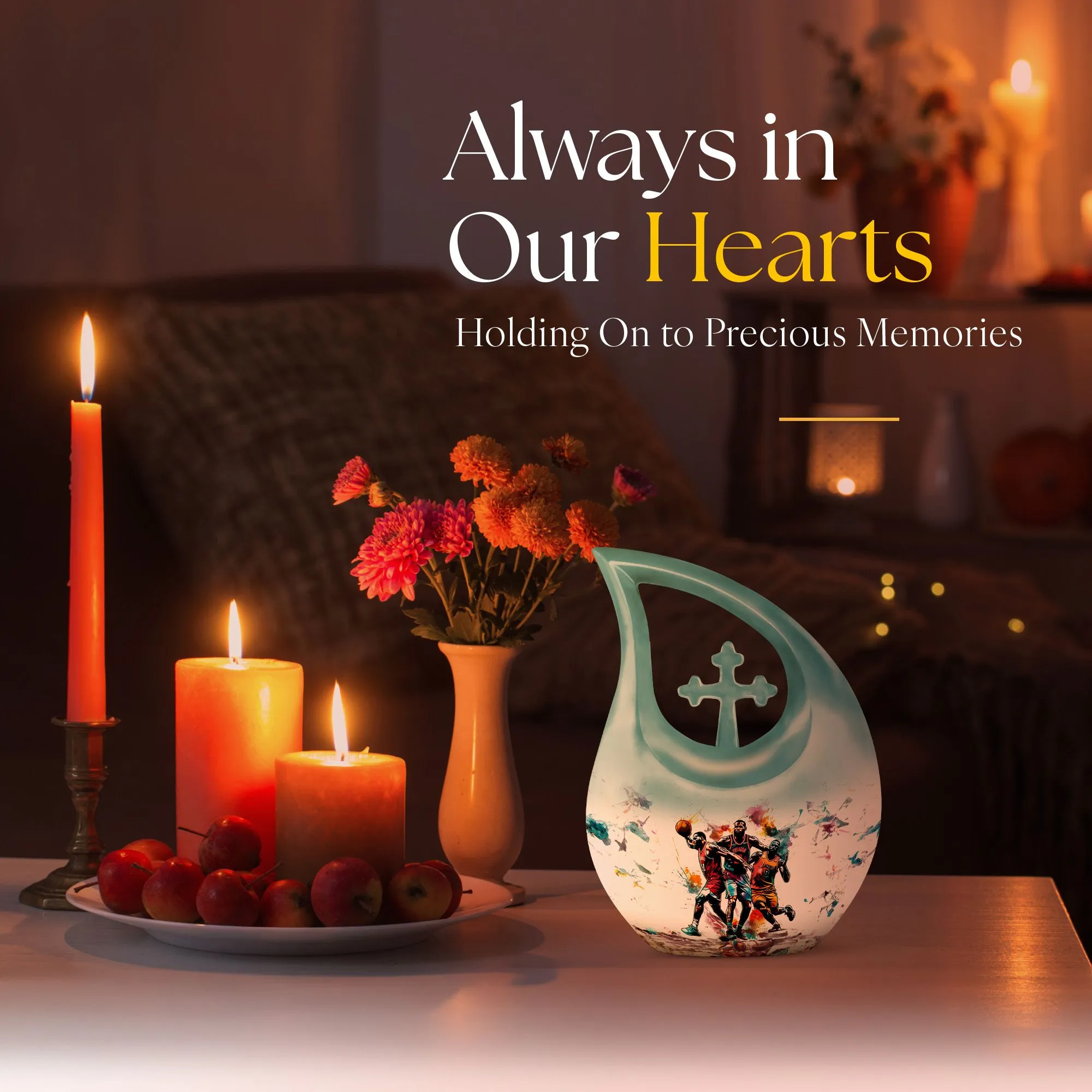 Basketball Tribute - Legacy Memorabilia Urn for Ashes