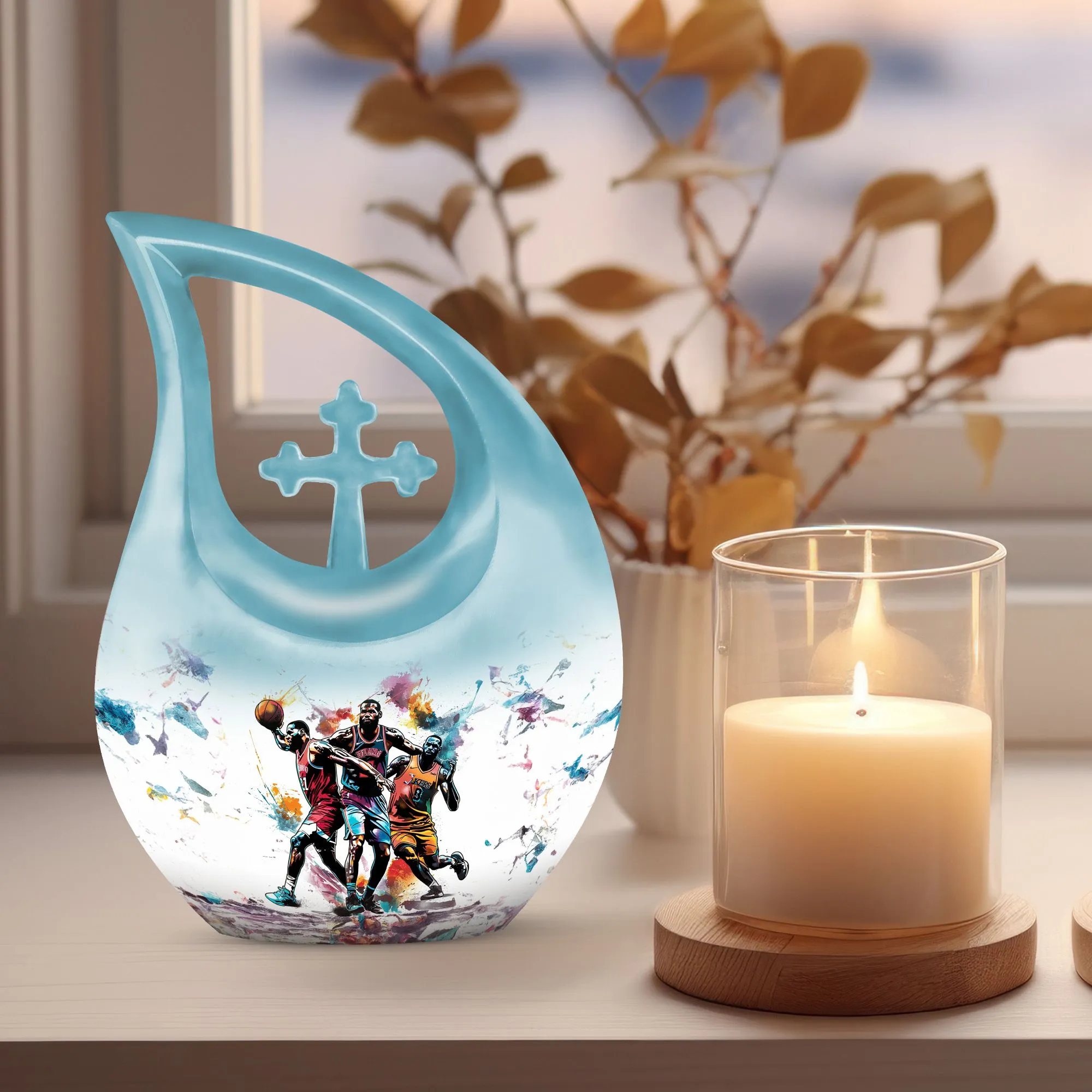 Basketball Tribute - Legacy Memorabilia Urn for Ashes
