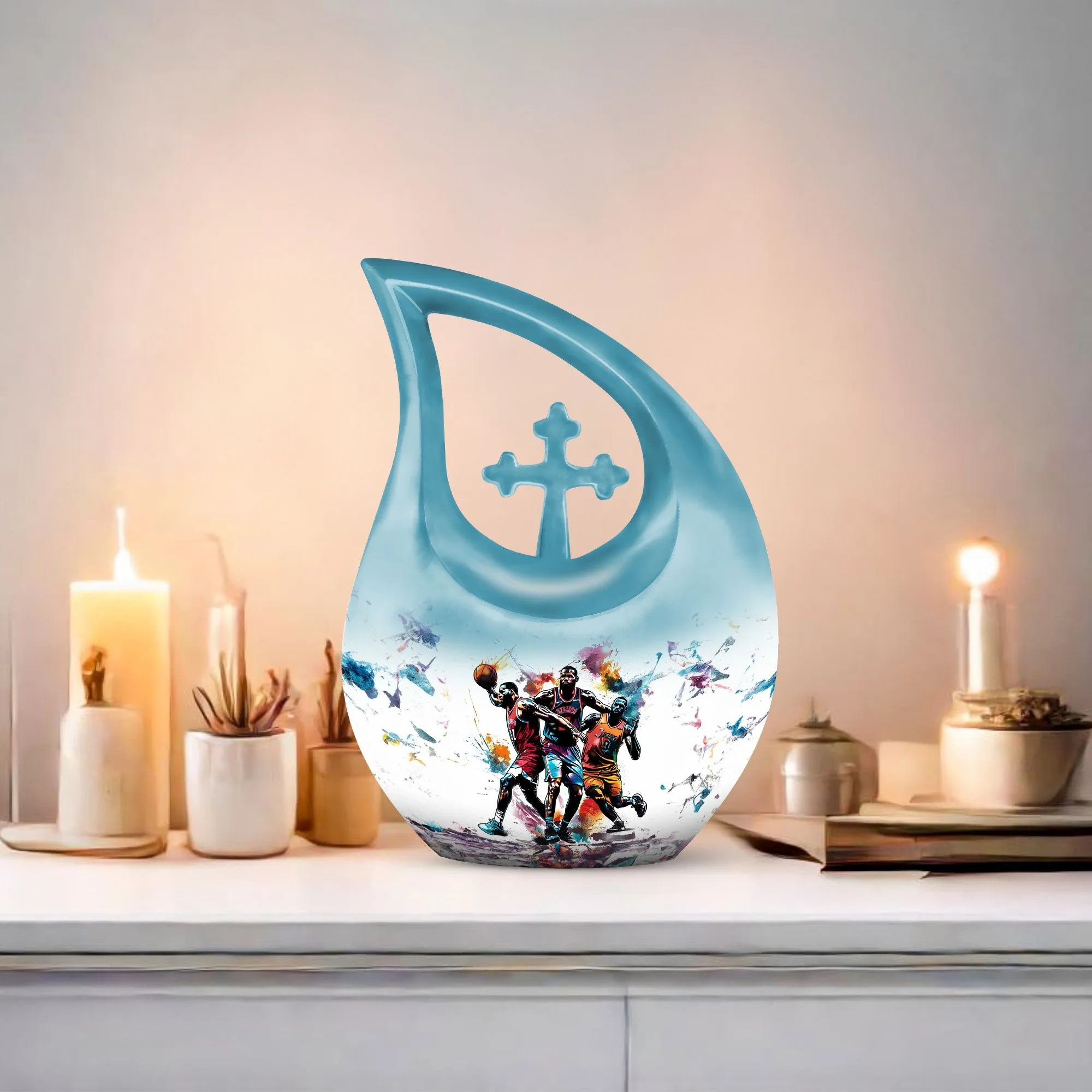 Basketball Tribute - Legacy Memorabilia Urn for Ashes