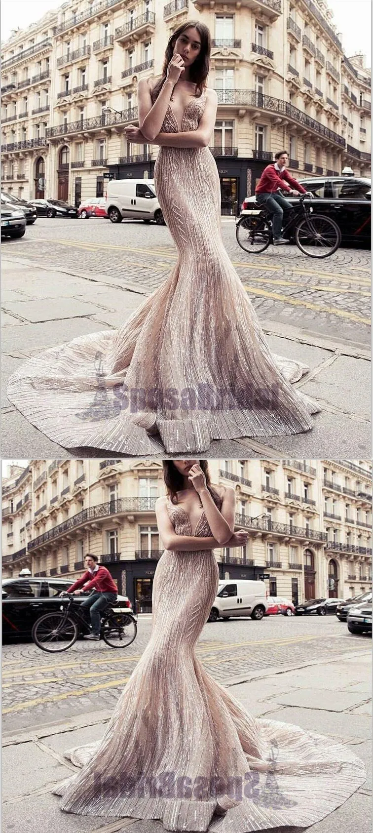 Beautiful Mermaid Sparkly New Arrival Unique Design Prom Dresses, Evening dresses, PD0595