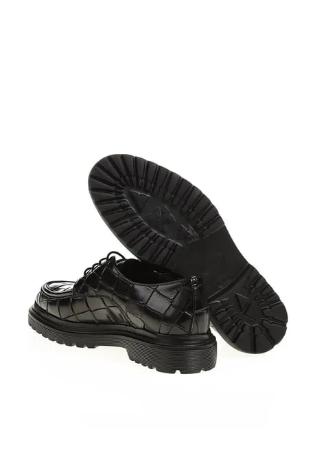 Black Derby Chunky Laces Shoes