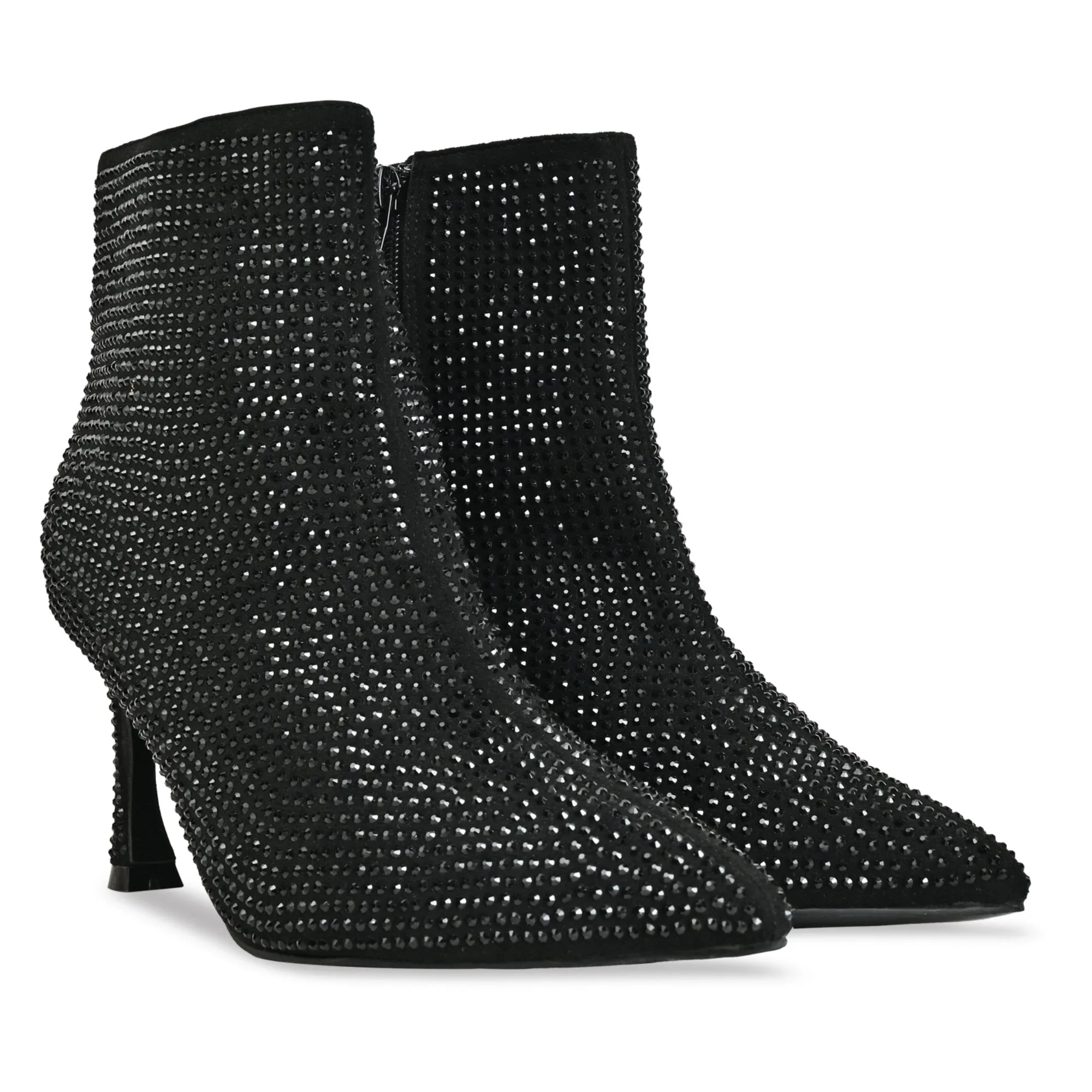 Black Glitter Boots