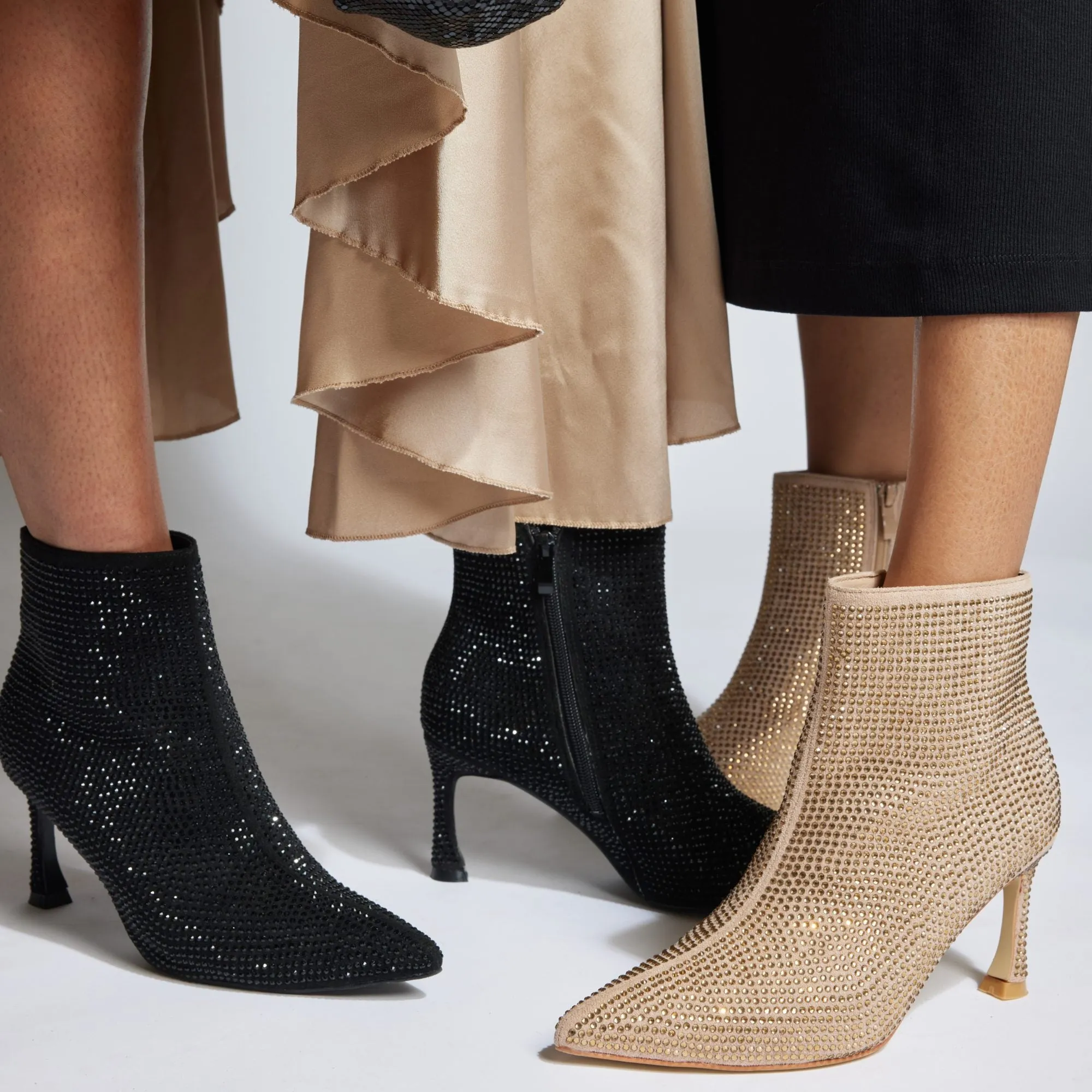Black Glitter Boots