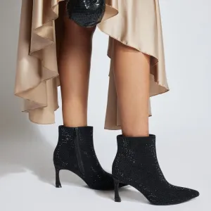 Black Glitter Boots