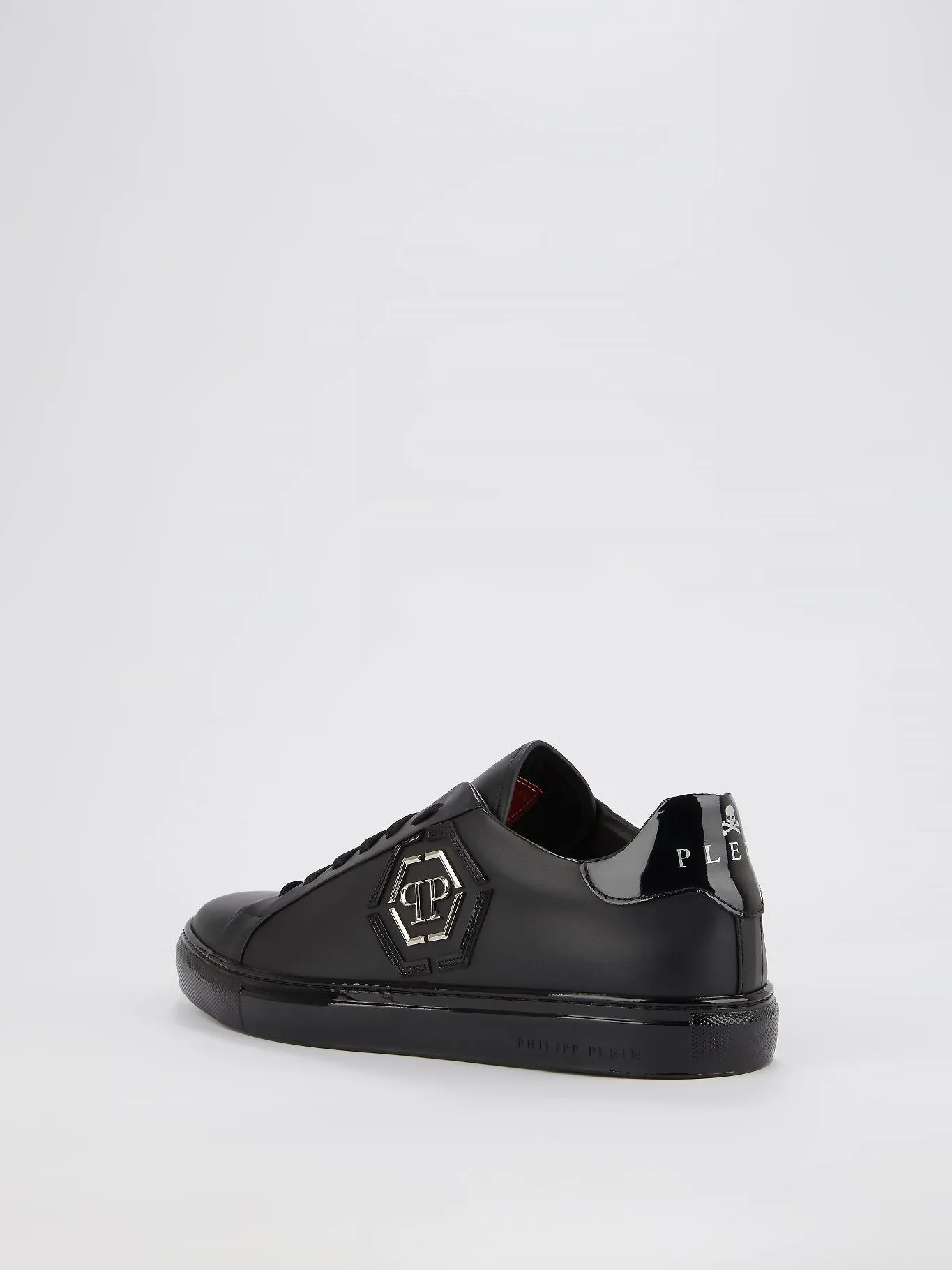 Black Low Top Monogram Sneakers