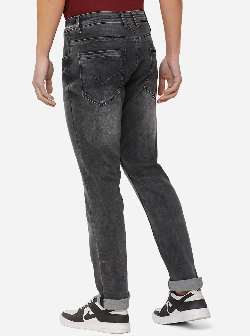Black Washed Straight Fit Jeans | JadeBlue