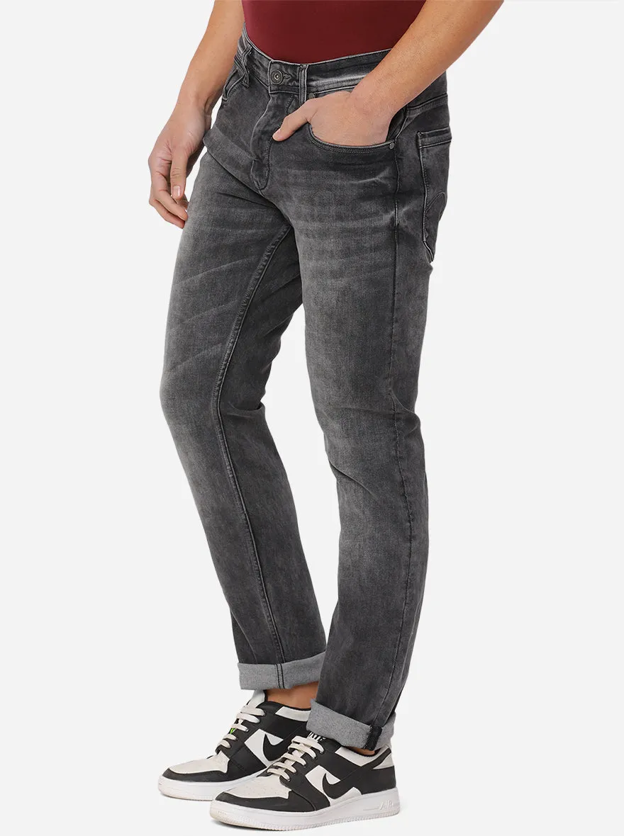 Black Washed Straight Fit Jeans | JadeBlue