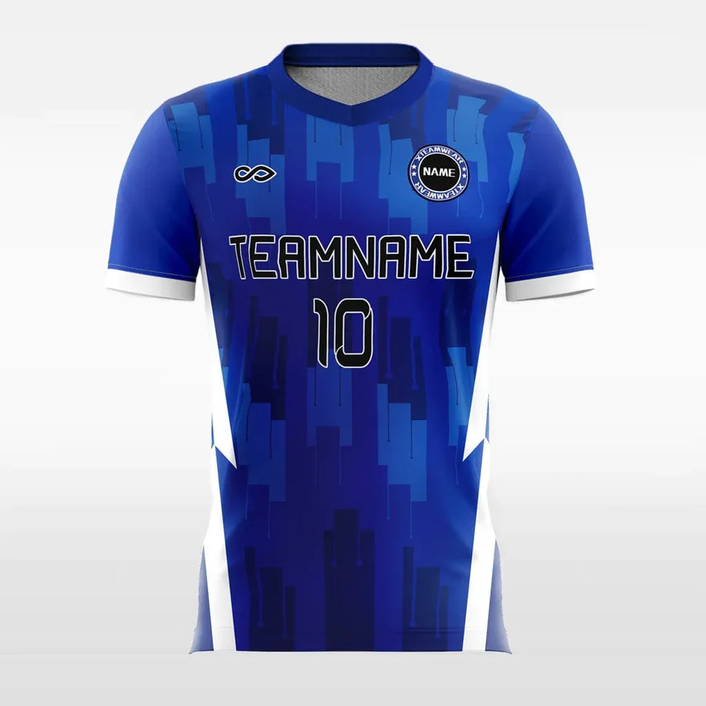 Blue Mosaic - Customized Men's Sublimated Soccer Jersey