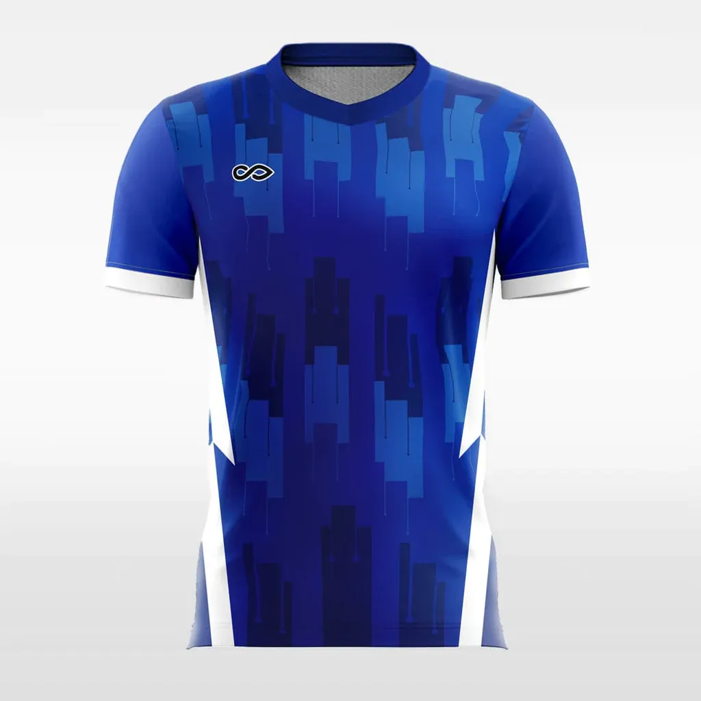 Blue Mosaic - Customized Men's Sublimated Soccer Jersey