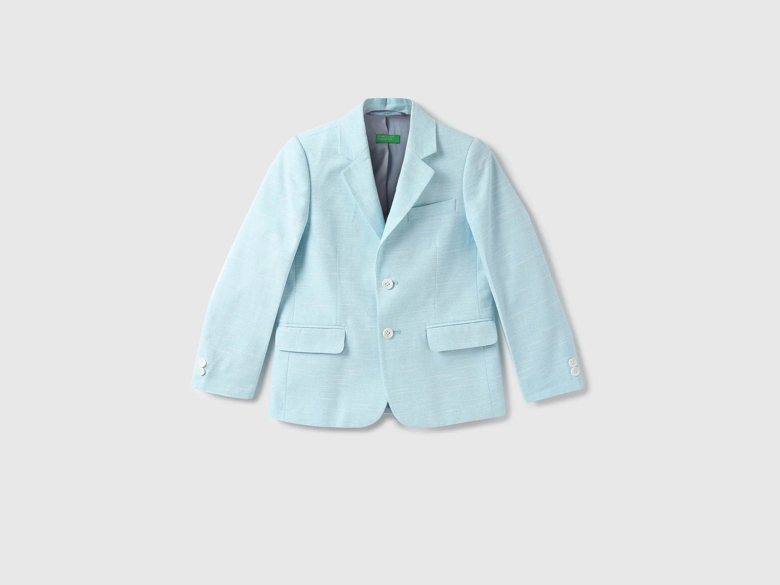 Boys Self Designed Lapel Collar Blazer