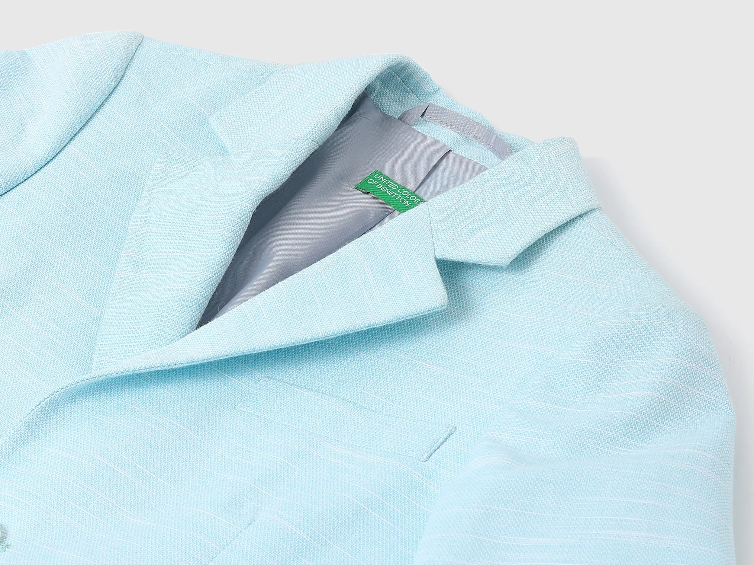 Boys Self Designed Lapel Collar Blazer