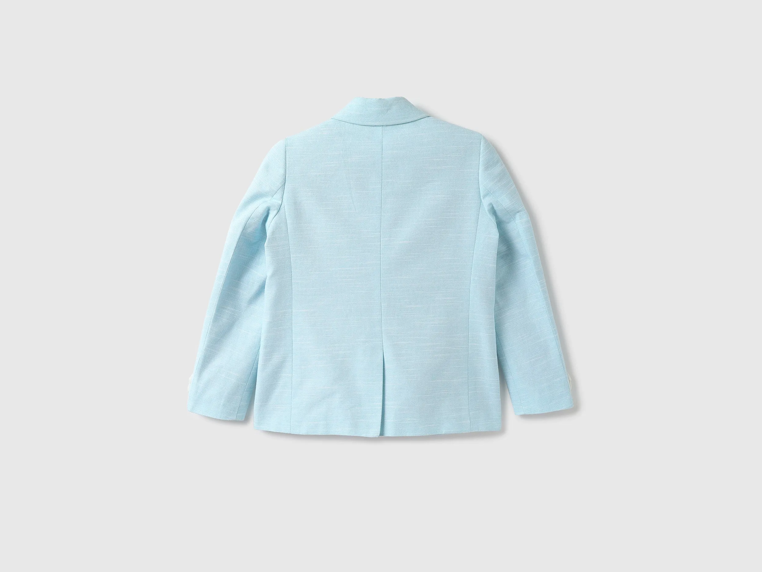 Boys Self Designed Lapel Collar Blazer