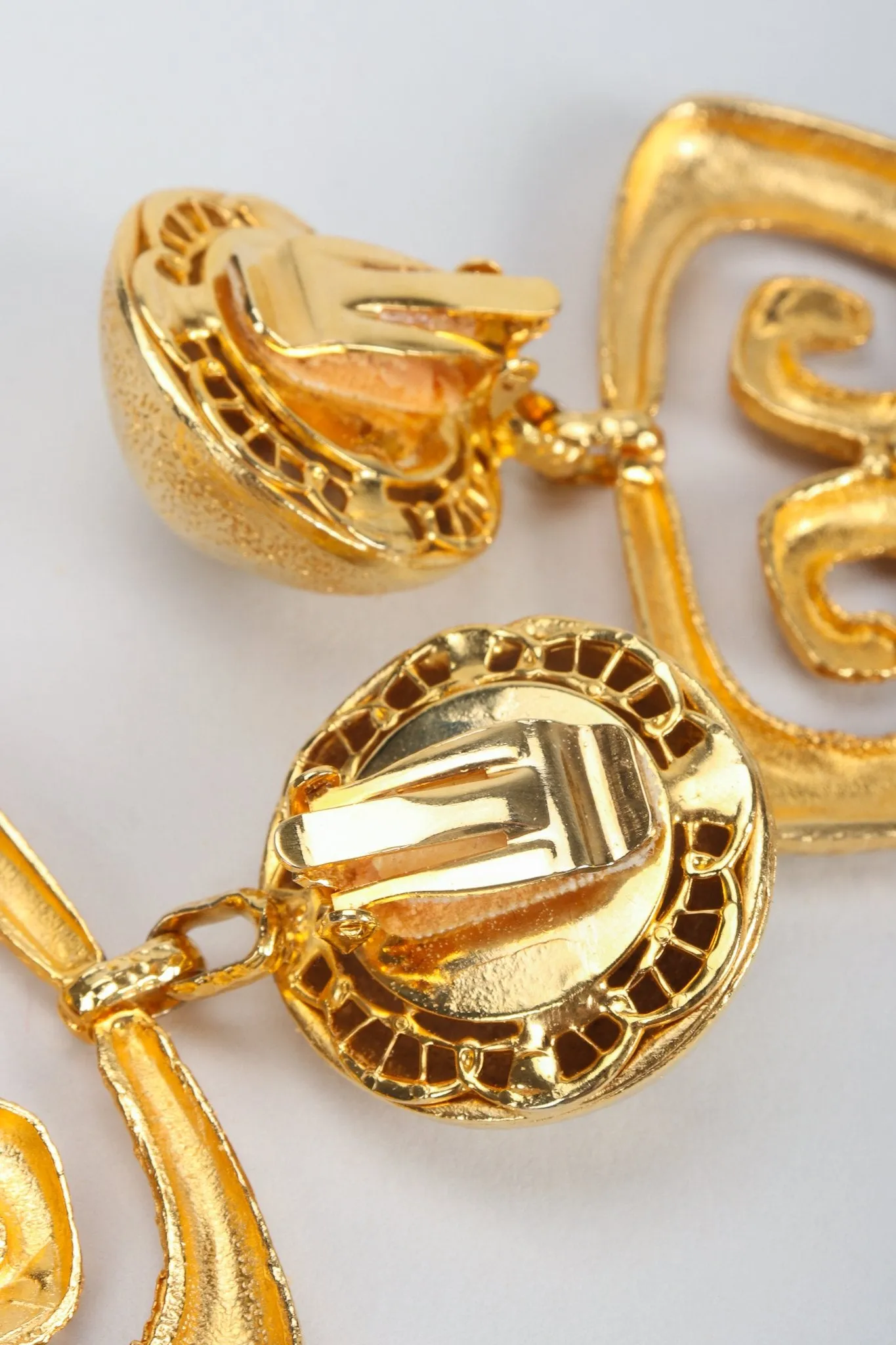 Brutalist Hammered Chandelier Earrings