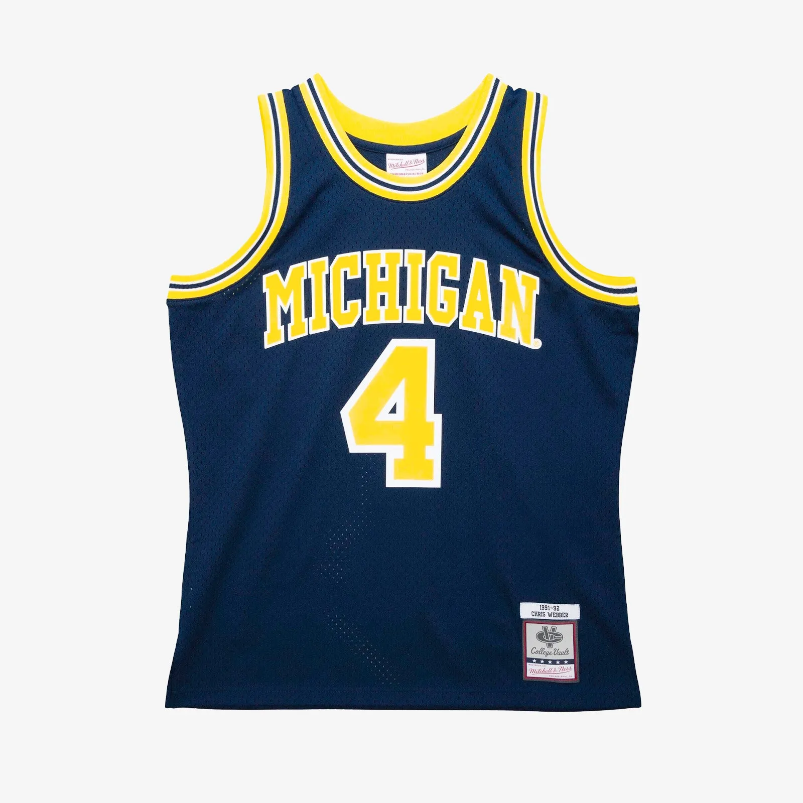 Chris Webber University of Michigan 91-92 HWC Swingman Jersey - Blue
