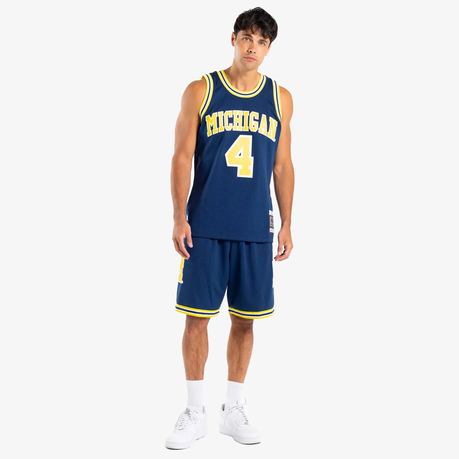 Chris Webber University of Michigan 91-92 HWC Swingman Jersey - Blue