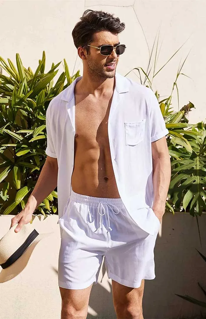 Cloud Mode | Men's White Egyptian Cotton Co-ord Set