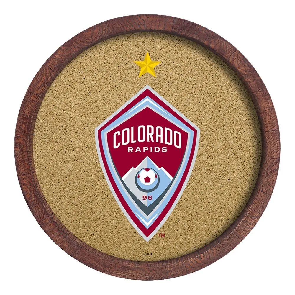 Colorado Rapids: "Faux" Barrel Framed Cork Board
