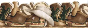 Cowboy Hats Boots Laso SD25030DB Wallpaper Border