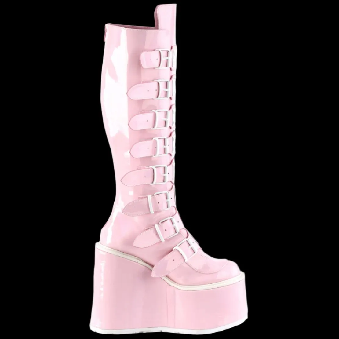 DemoniaCult SWING 815 Pink Holographic Boots