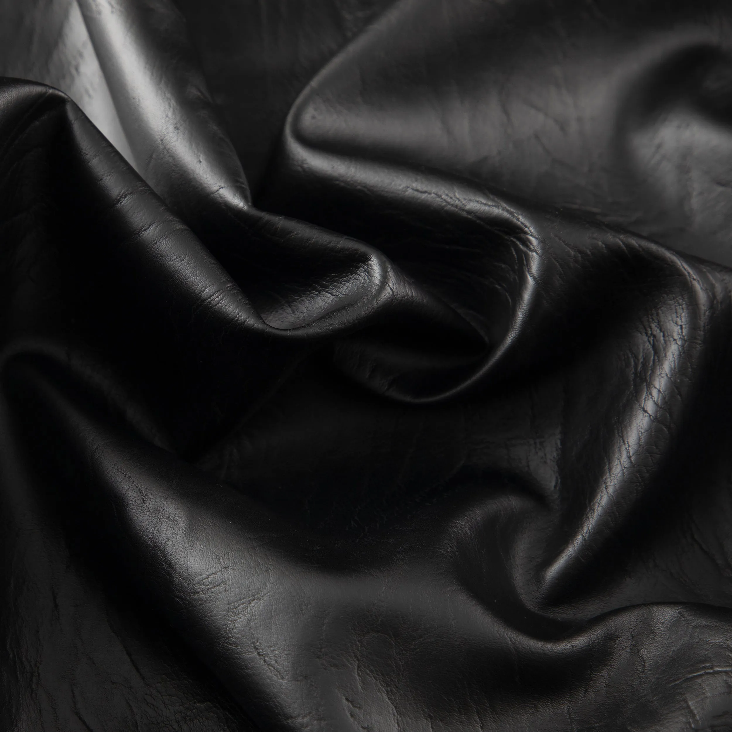 Distressed Pleather Fabric, Black