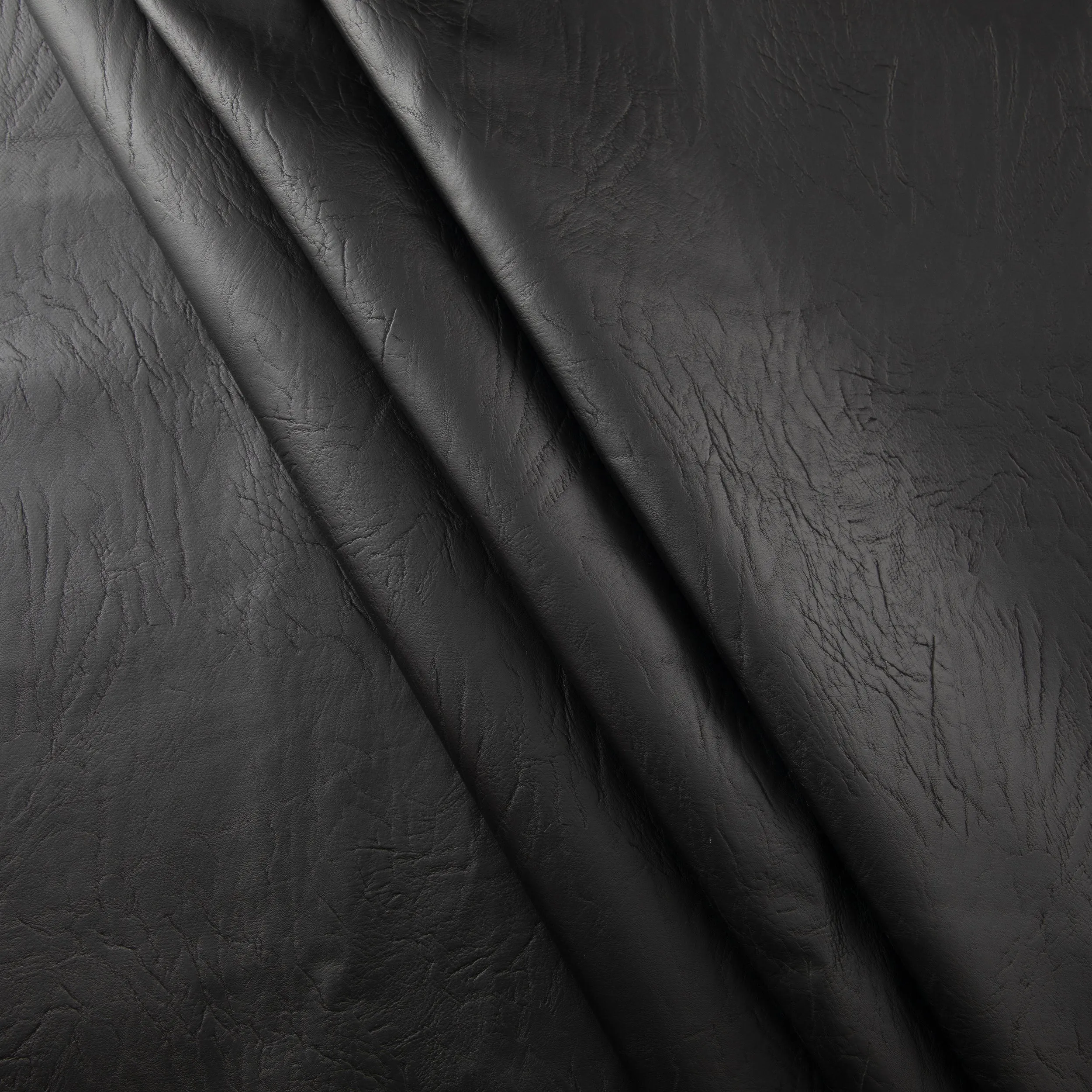 Distressed Pleather Fabric, Black