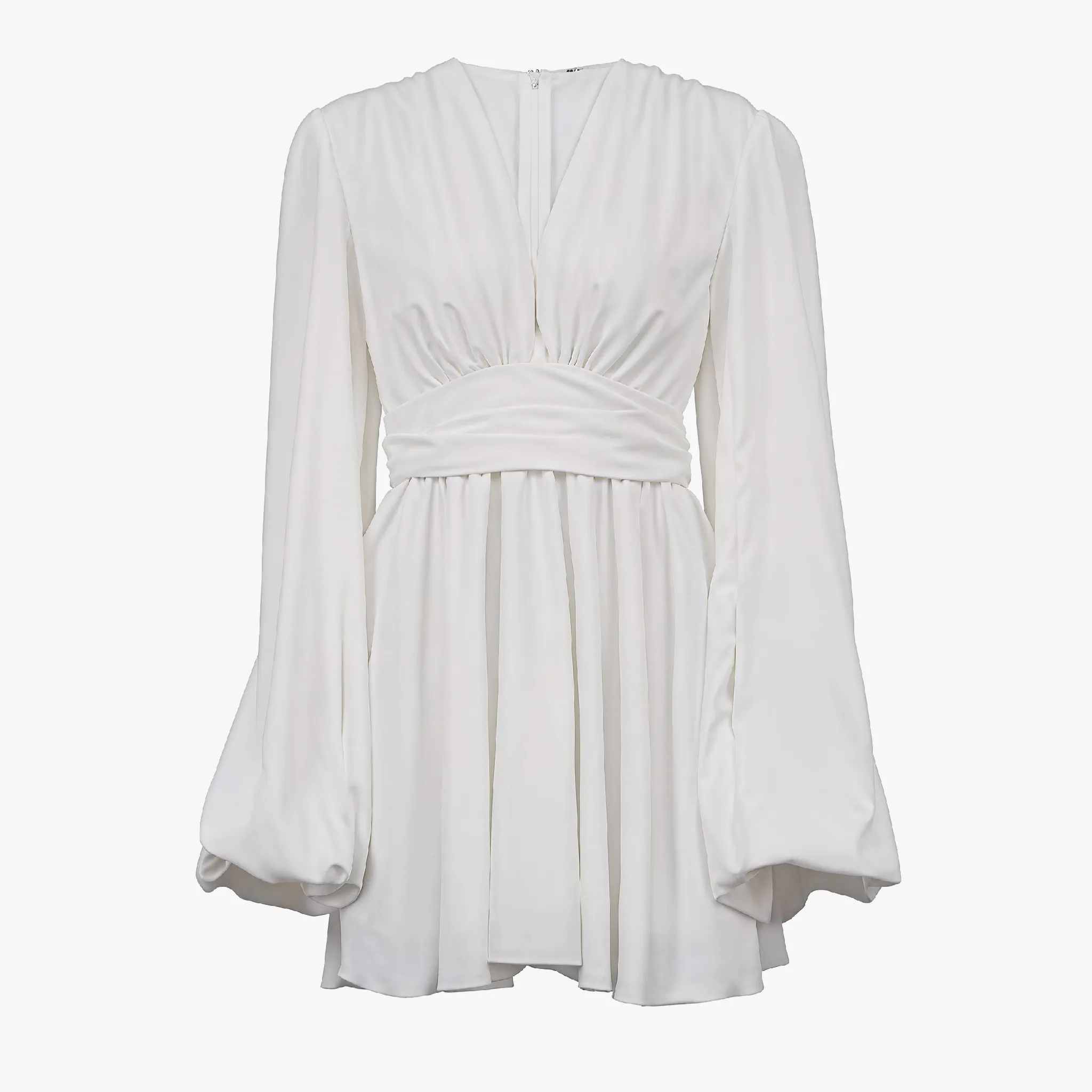 Elegant A-Line Dress with Balloon Sleeves
